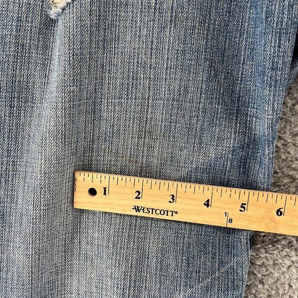 AFFLICTION LOS ANGELES Denim Jeans Mens 42x31 Flap Back Pocket Plain Jane - Picture 14 of 14